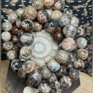 Black Coral Jade 10mm (Price for one)